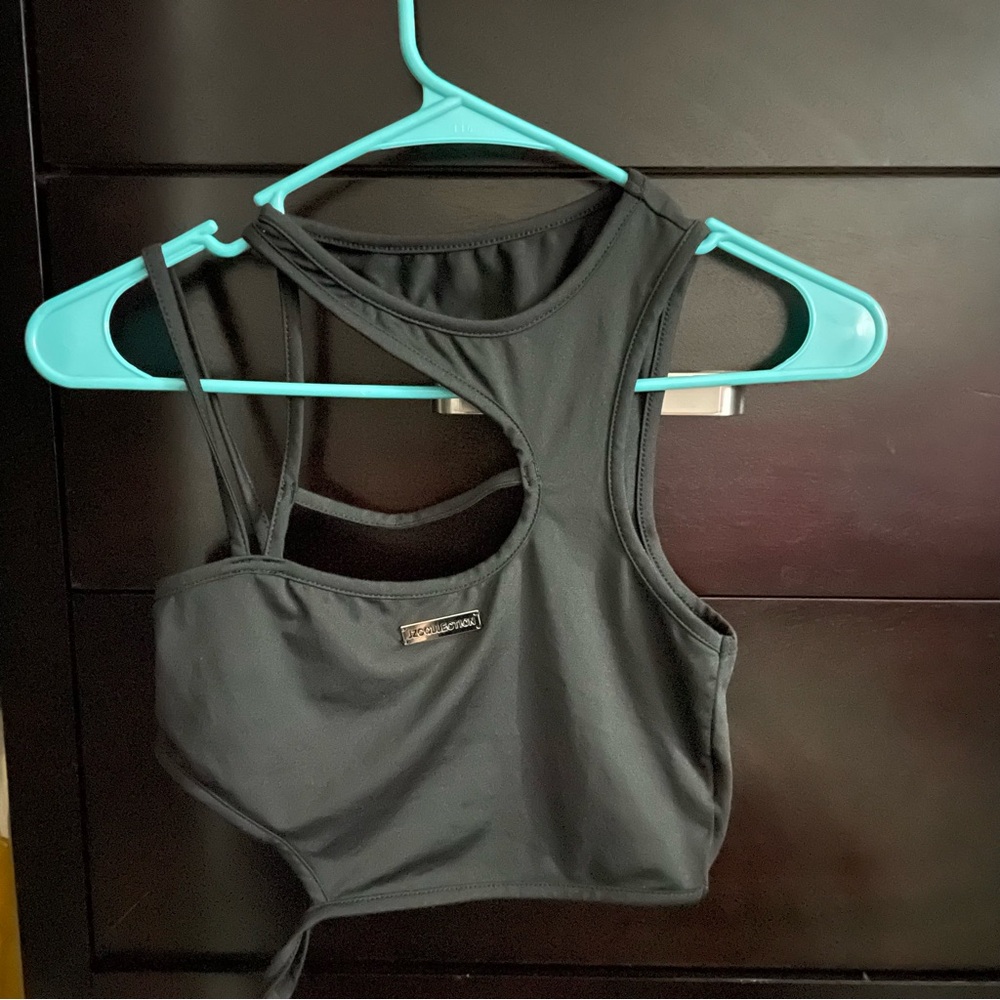 Black crops out with cut out details